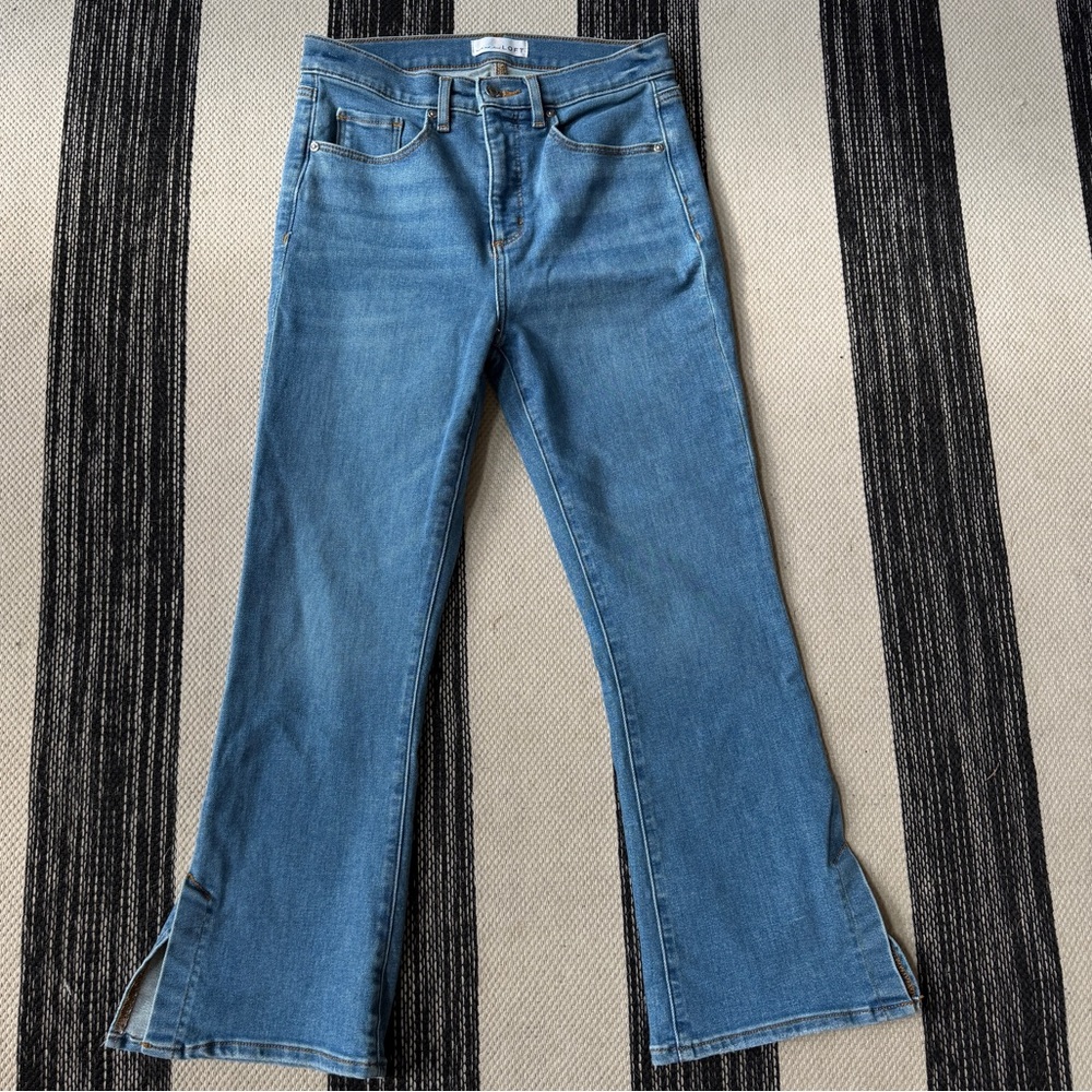 Loft Women's High Rise The Kick‎ Crop Medium Wash Ankle Jeans Size 28/6